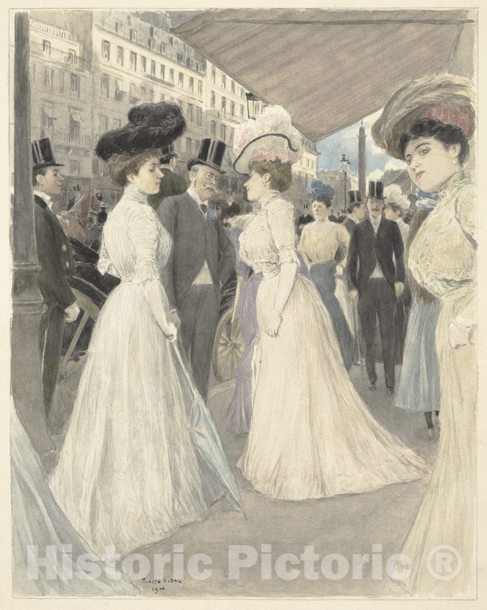 Art Print : Marie-Louis-Pierre Vidal - Rue de la Paix : Vintage Wall Art