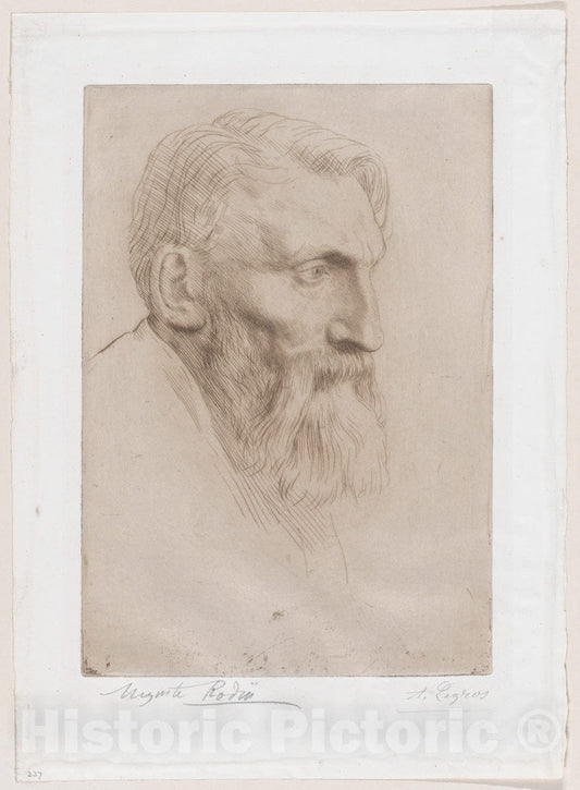 Art Print : Alphonse Legros, Auguste Rodin - Vintage Wall Art