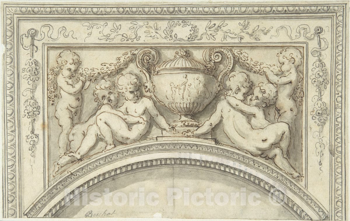 Art Print : Guillaume Boichot - Design for Over Door : Vintage Wall Art