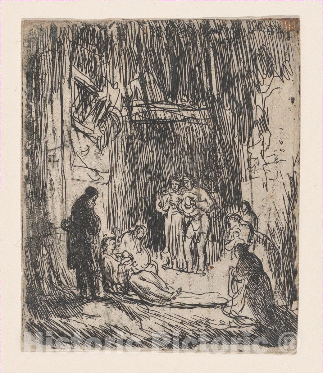 Art Print : Jan Lievens - Adoration of The Shepherds : Vintage Wall Art