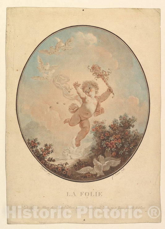 Art Print : Jean François Janinet - La Folie : Vintage Wall Art