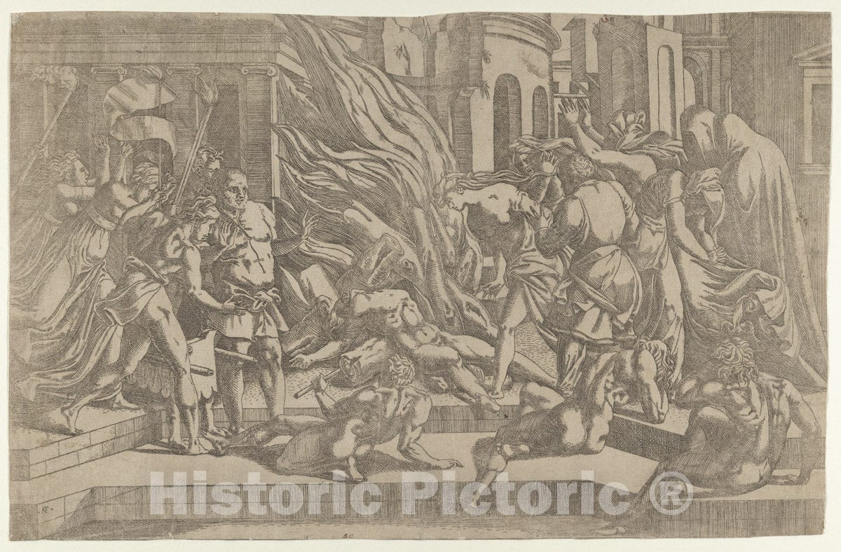 Art Print : Antonio Fantuzzi - Burning of a Cadaver : Vintage Wall Art