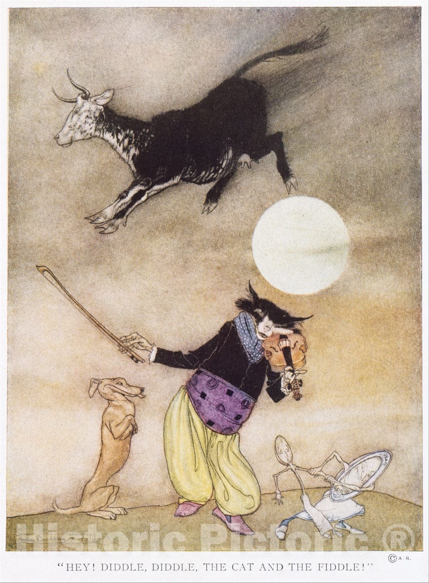 Art Print : Arthur Rackham - Mother Goose. The Old Nursery Rhymes : Vintage Wall Art