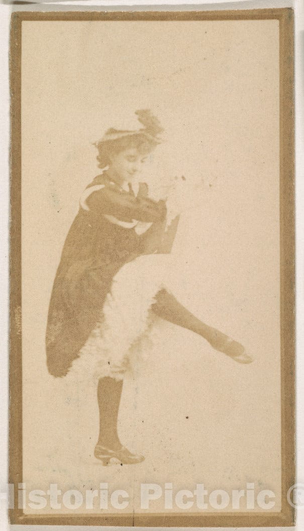 Photo Print : Dancer, from The Actresses Series (N664) Promoting Old Fashion Fine Cut Tobacco 2 v.1 : Vintage Wall Art
