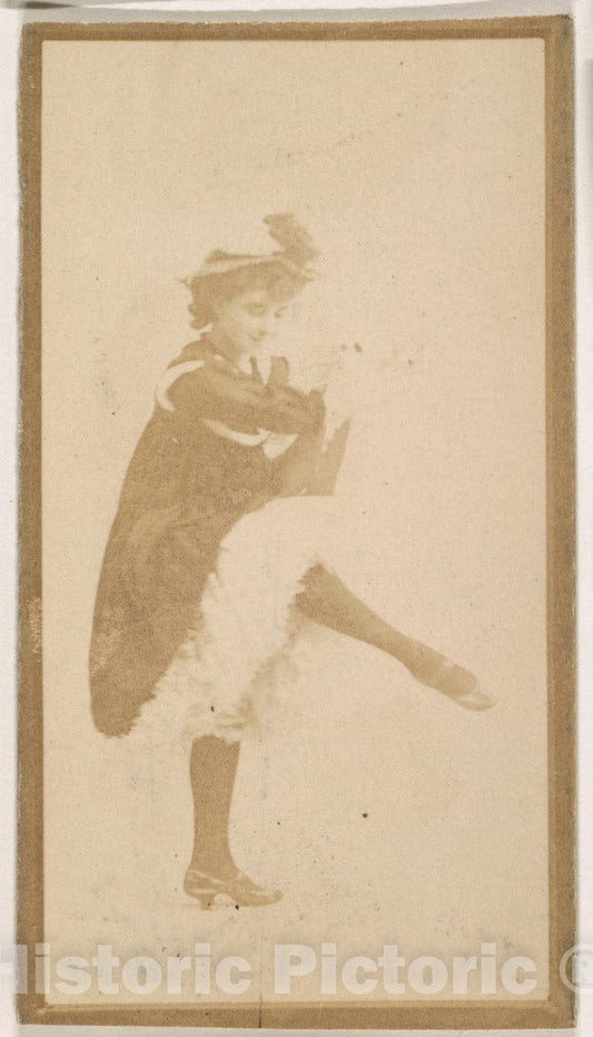 Photo Print : Dancer, from The Actresses Series (N664) Promoting Old Fashion Fine Cut Tobacco 2 v.1 : Vintage Wall Art