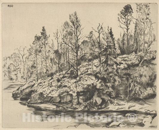 Art Print : Ernest Haskell - Autumnal Point : Vintage Wall Art