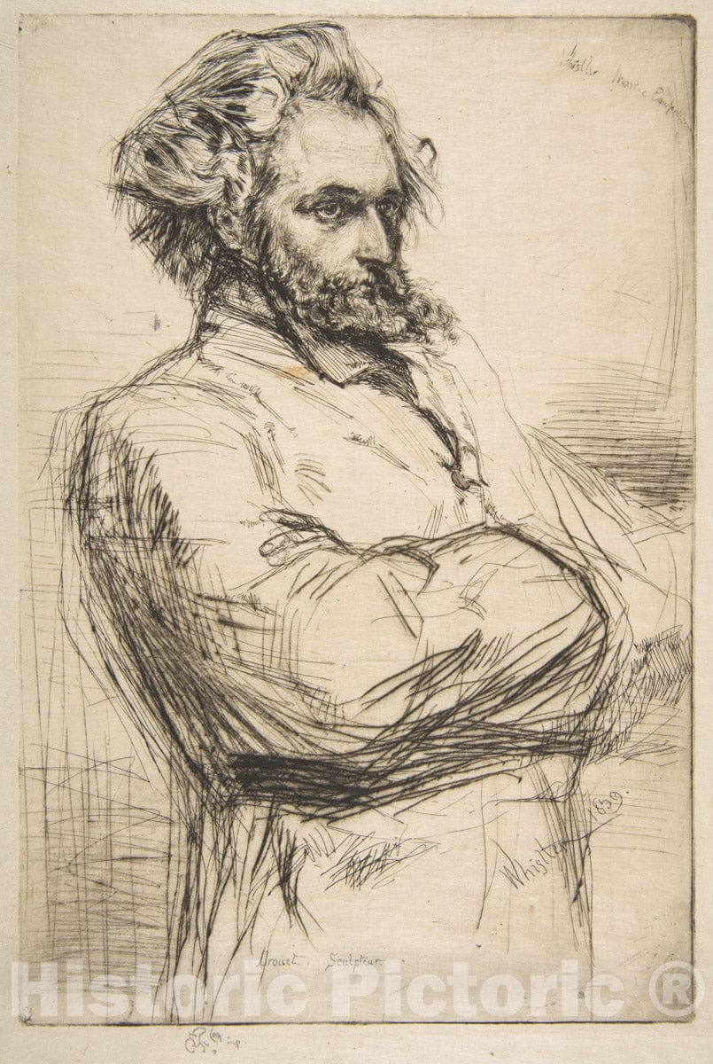 Art Print : James McNeill Whistler - Drouet (C.L. Drouet, Sculptor) 2 : Vintage Wall Art