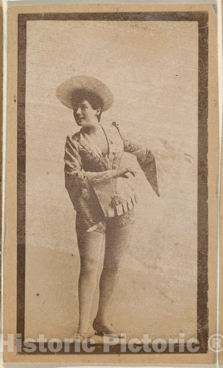 Photo Print : Actress Wearing Costume and Brimmed hat, from The Actresses Series (N668) : Vintage Wall Art