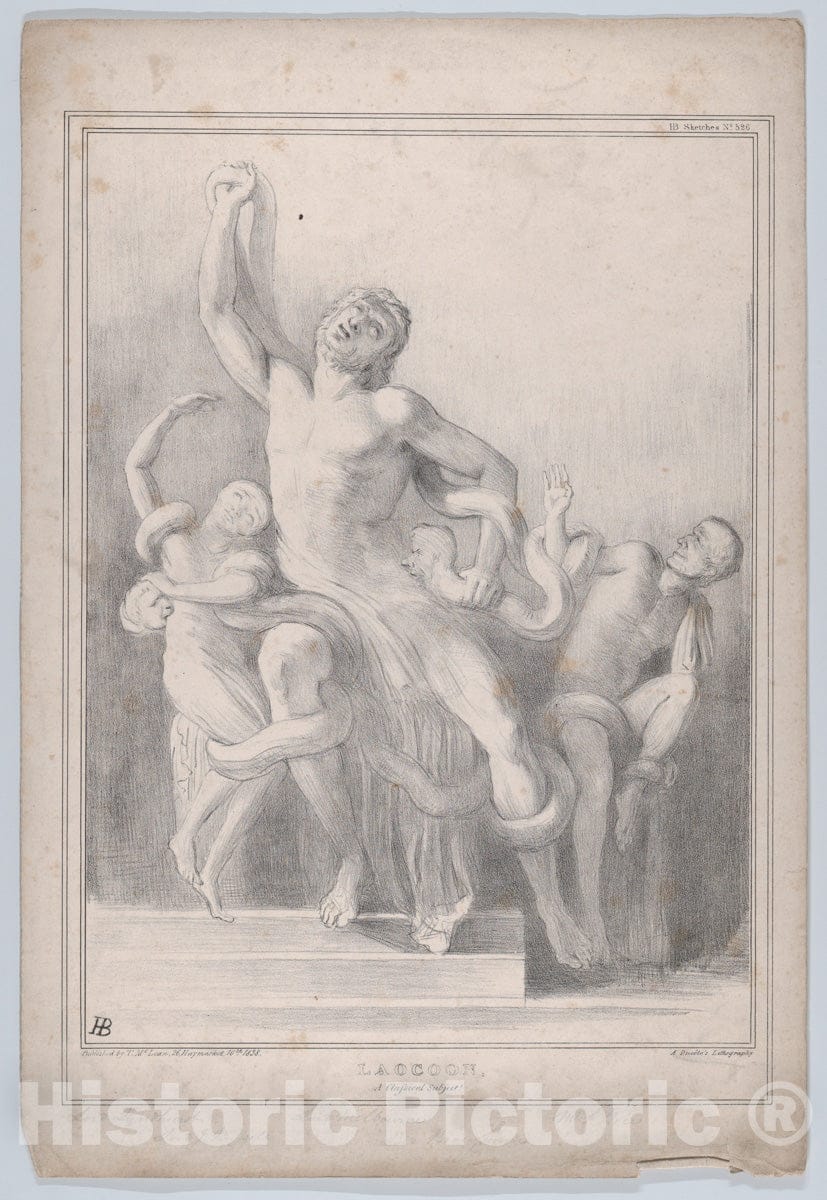 Art Print : John Doyle - Laocoon: A Classical Subject : Vintage Wall Art