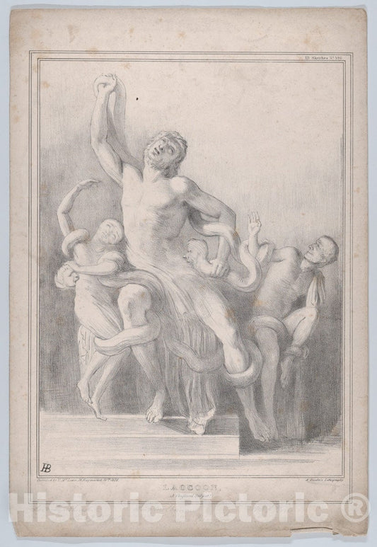 Art Print : John Doyle - Laocoon: A Classical Subject : Vintage Wall Art