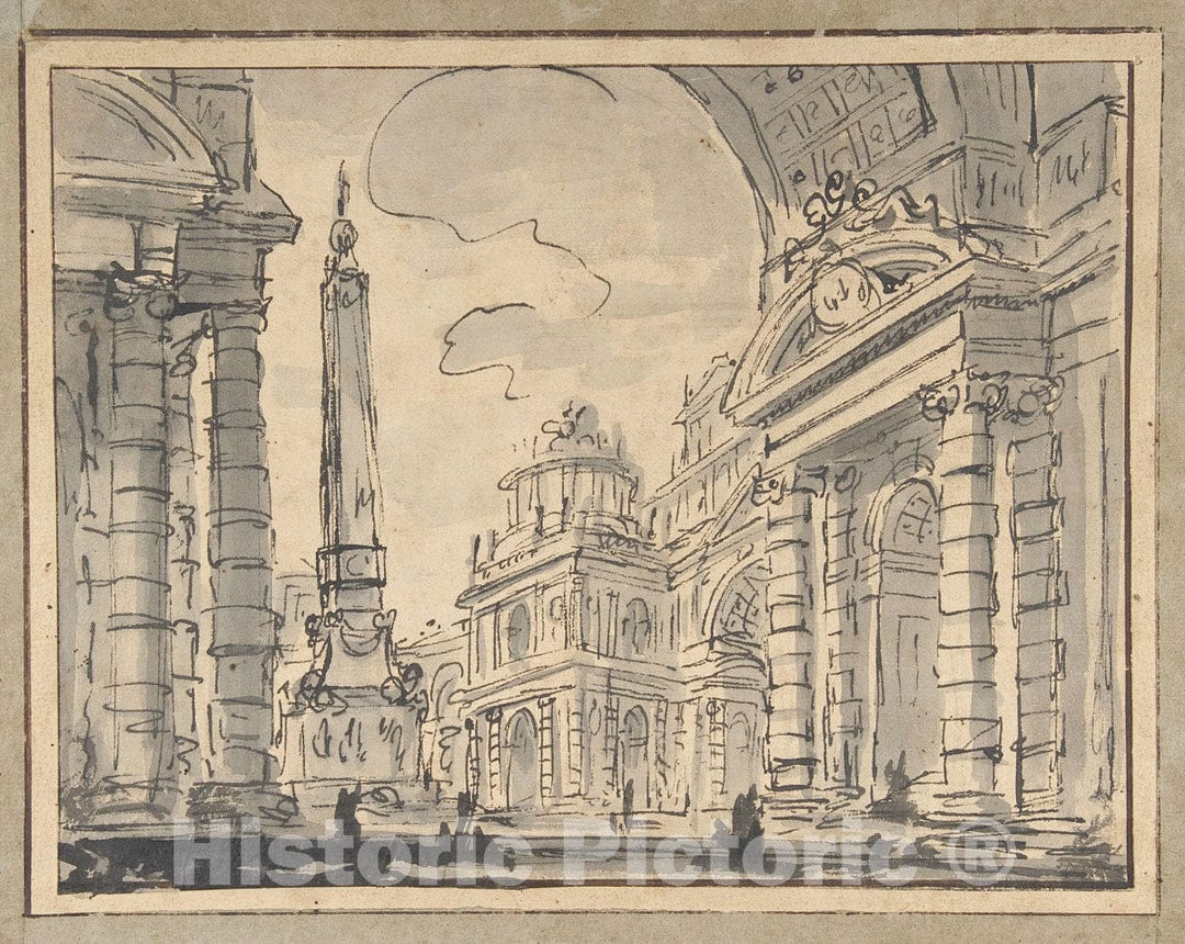 Art Print : Charles Michel Ange Challe - an Architectural Capriccio