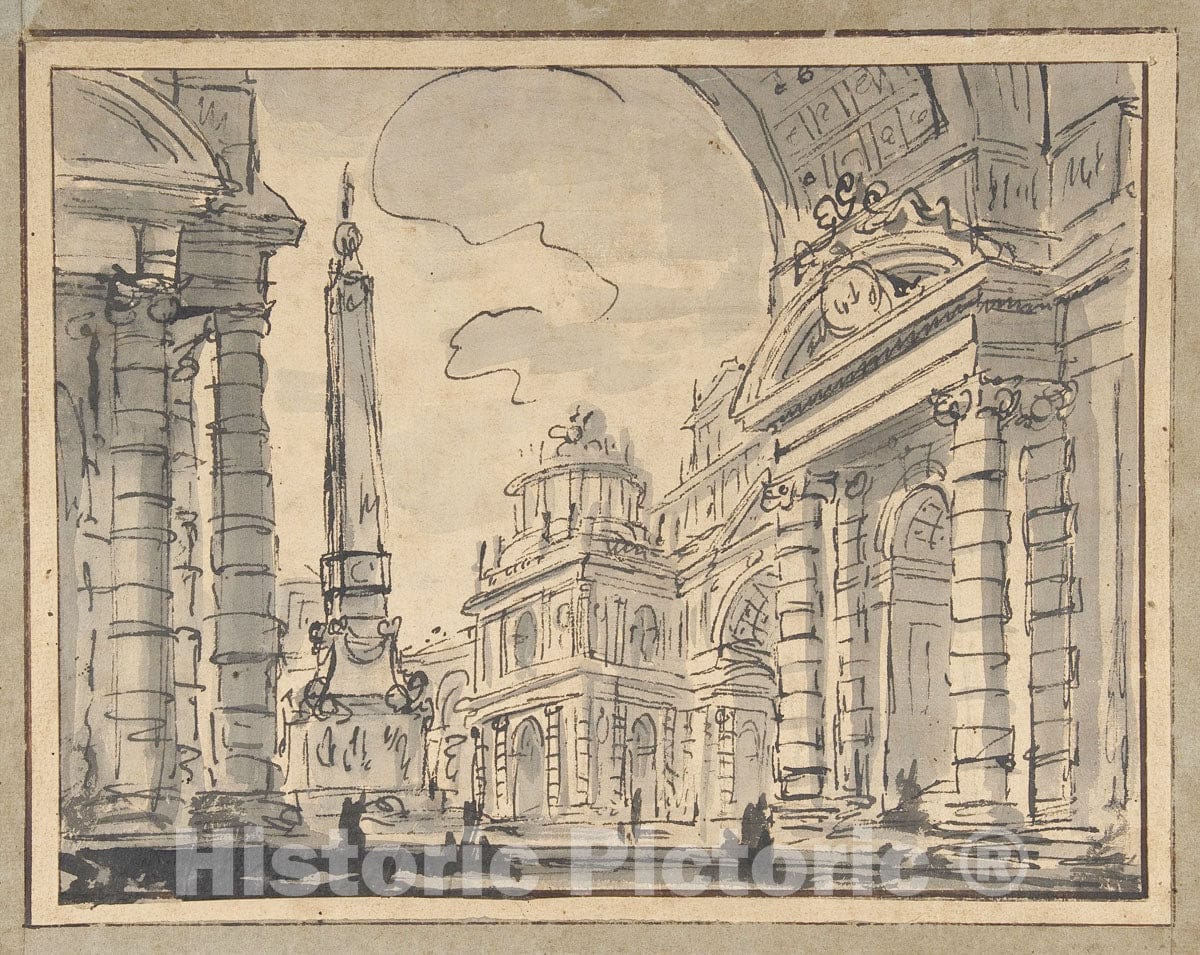 Art Print : Charles Michel Ange Challe - an Architectural Capriccio