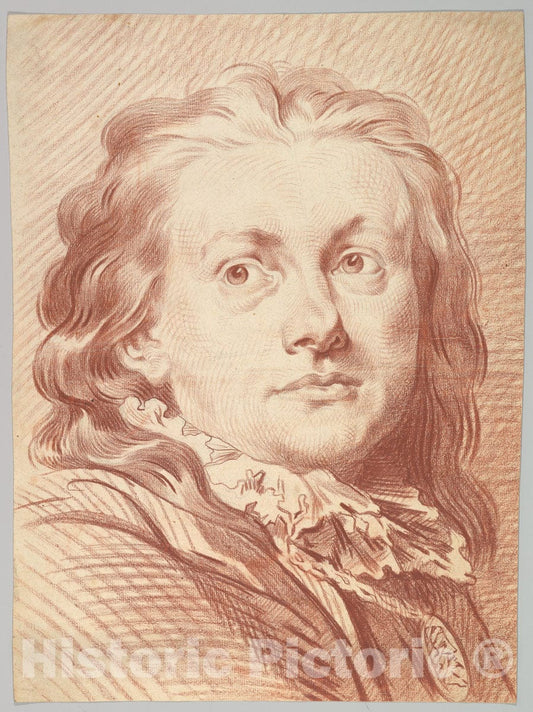 Art Print : Jakob Matthias Schmutzer - Head of a Man : Vintage Wall Art