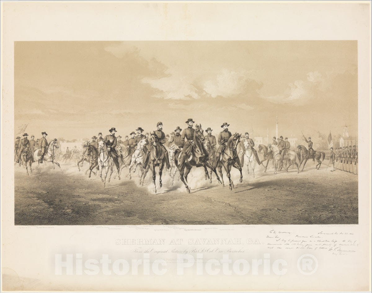 Art Print : Otto Botticher - Sherman at Savannah, Georgia : Vintage Wall Art