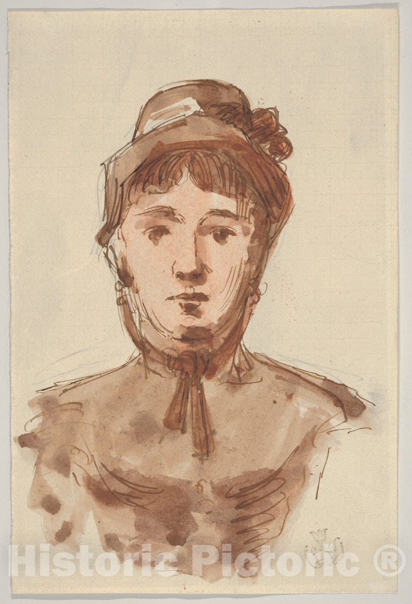 Art Print : Émile Schuffenecker - Portrait of a Woman (Mme Cornu, The Artist’s Aunt) : Vintage Wall Art