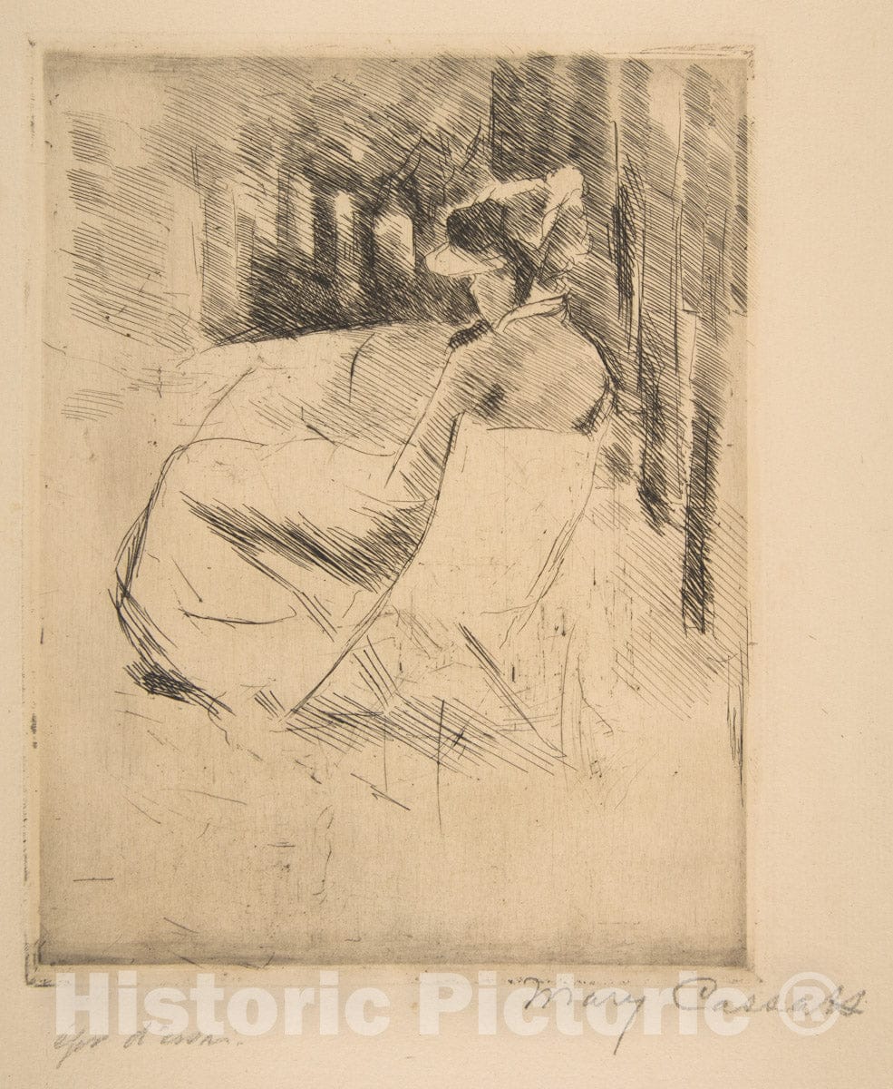 Art Print : Mary Cassatt - The Folding Chair : Vintage Wall Art