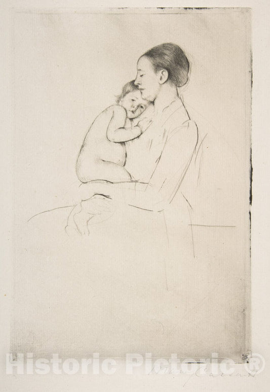 Art Print : Mary Cassatt - Quietude 2 : Vintage Wall Art