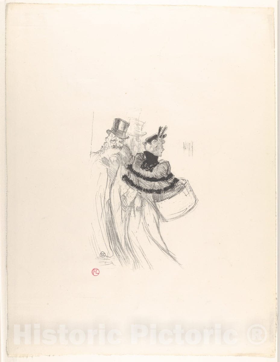 Art Print : Henri de Toulouse-Lautrec - Les Vieux Messieurs (The Old Gentlemen) : Vintage Wall Art