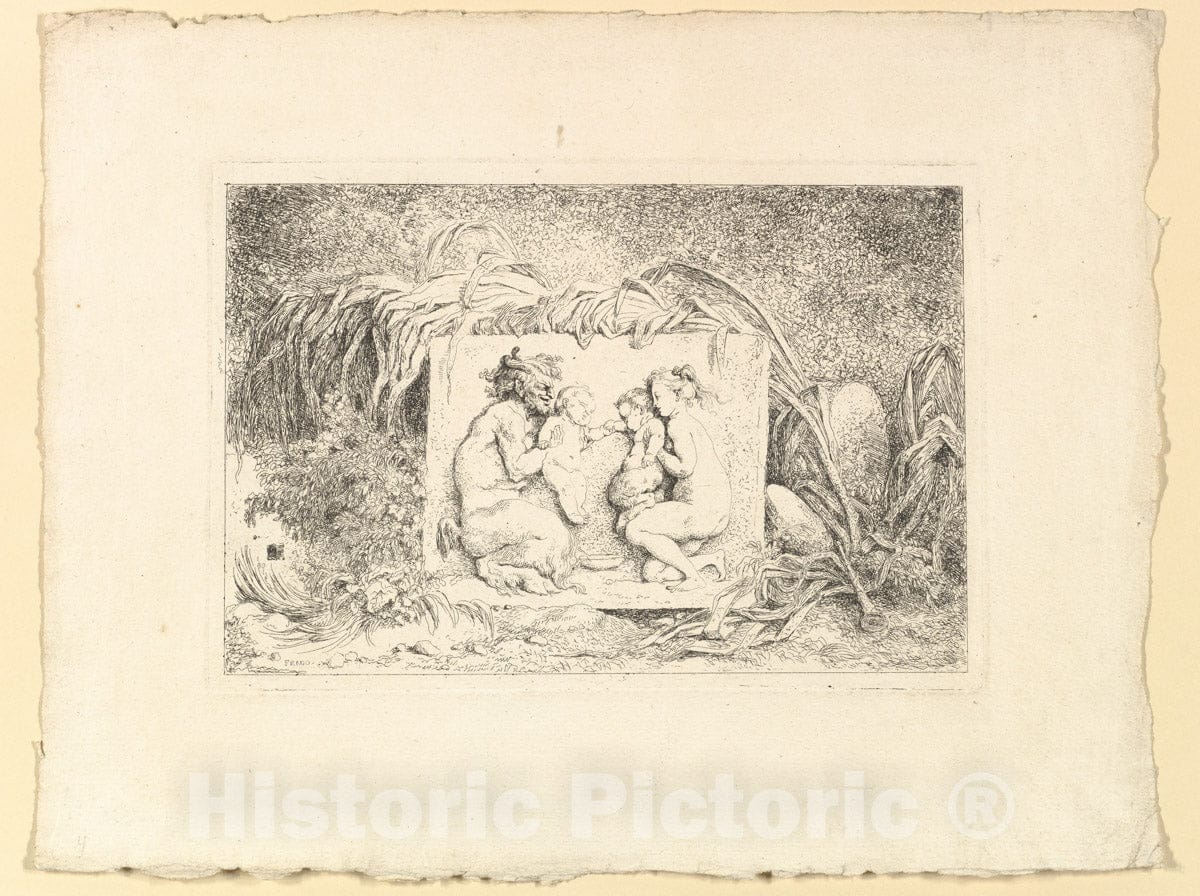 Art Print : Jean Honoré Fragonard - The Satyr's Family : Vintage Wall Art