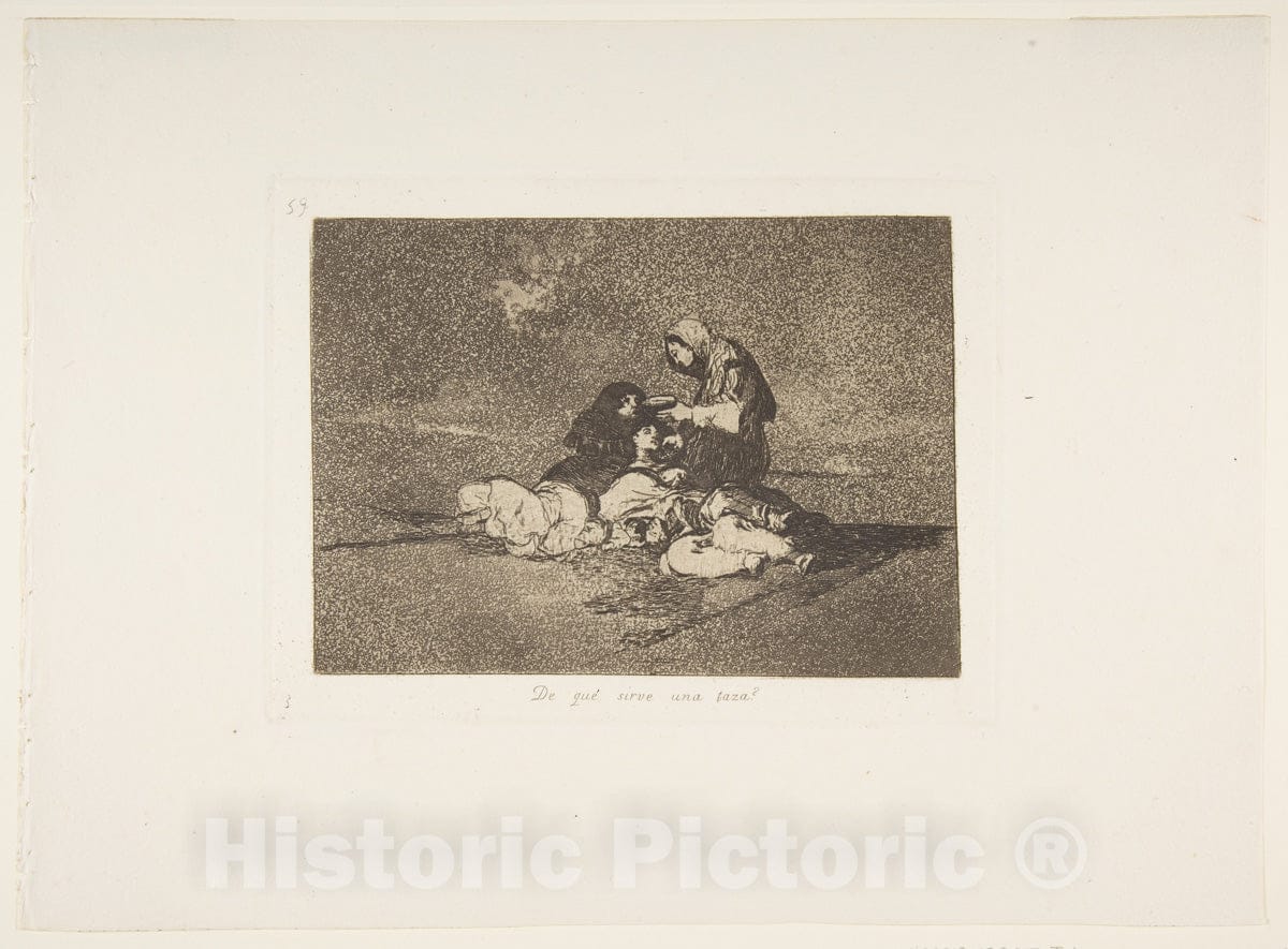 Art Print : Plate 59 from 'The Disasters of War' - Artist: Goya - Created: c1811 : Vintage Wall Art