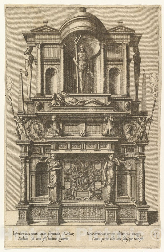 Art Print : Hans Vredeman de Vries - Cœnotaphiorum (21) : Vintage Wall Art