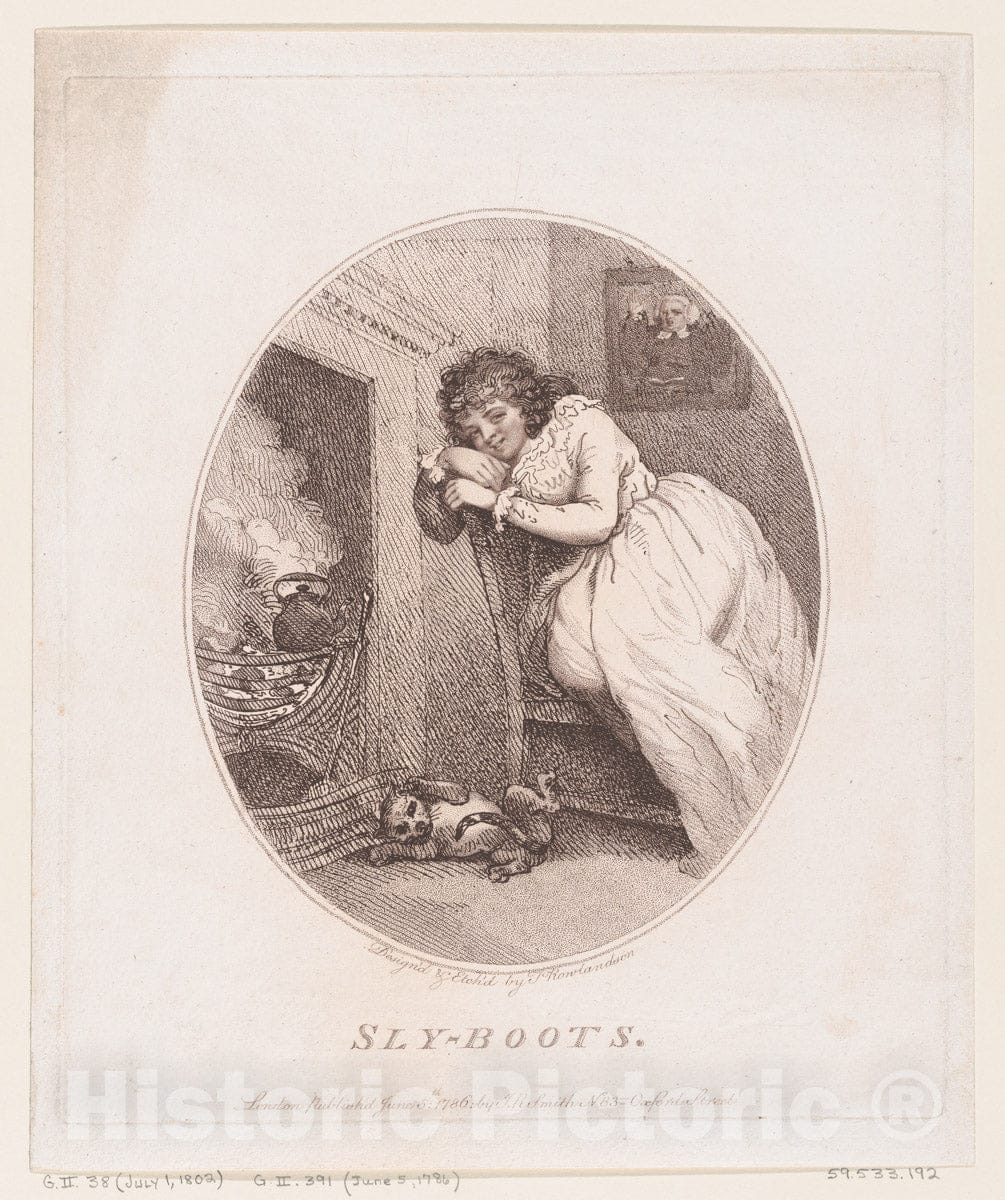 Art Print : Thomas Rowlandson - Sly-Boots : Vintage Wall Art
