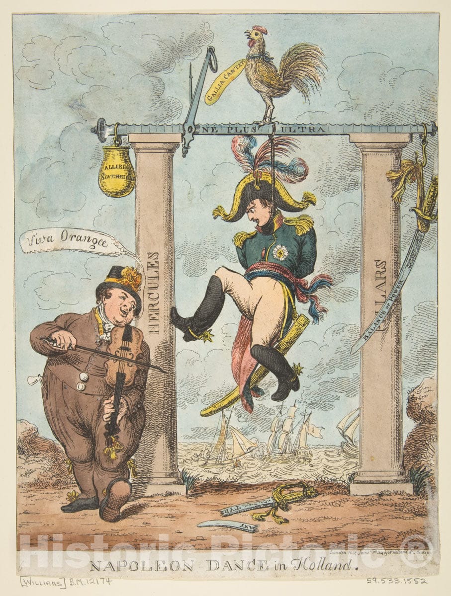 Art Print : Charles Williams - Napoleon Dance in Holland : Vintage Wall Art