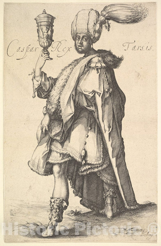 Art Print : Jacques Bellange - Caspar, a Series of The Three magi by Jacques Bellange : Vintage Wall Art