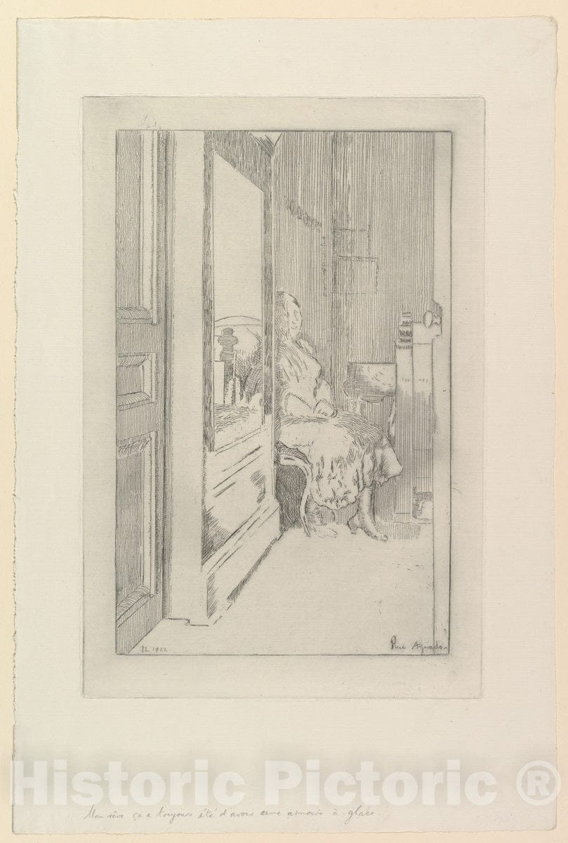 Art Print : Walter Richard Sickert - L'Armoire à Glace (The Mirrored Wardrobe) : Vintage Wall Art