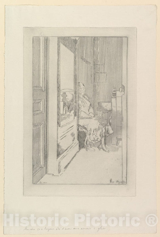 Art Print : Walter Richard Sickert - L'Armoire à Glace (The Mirrored Wardrobe) : Vintage Wall Art