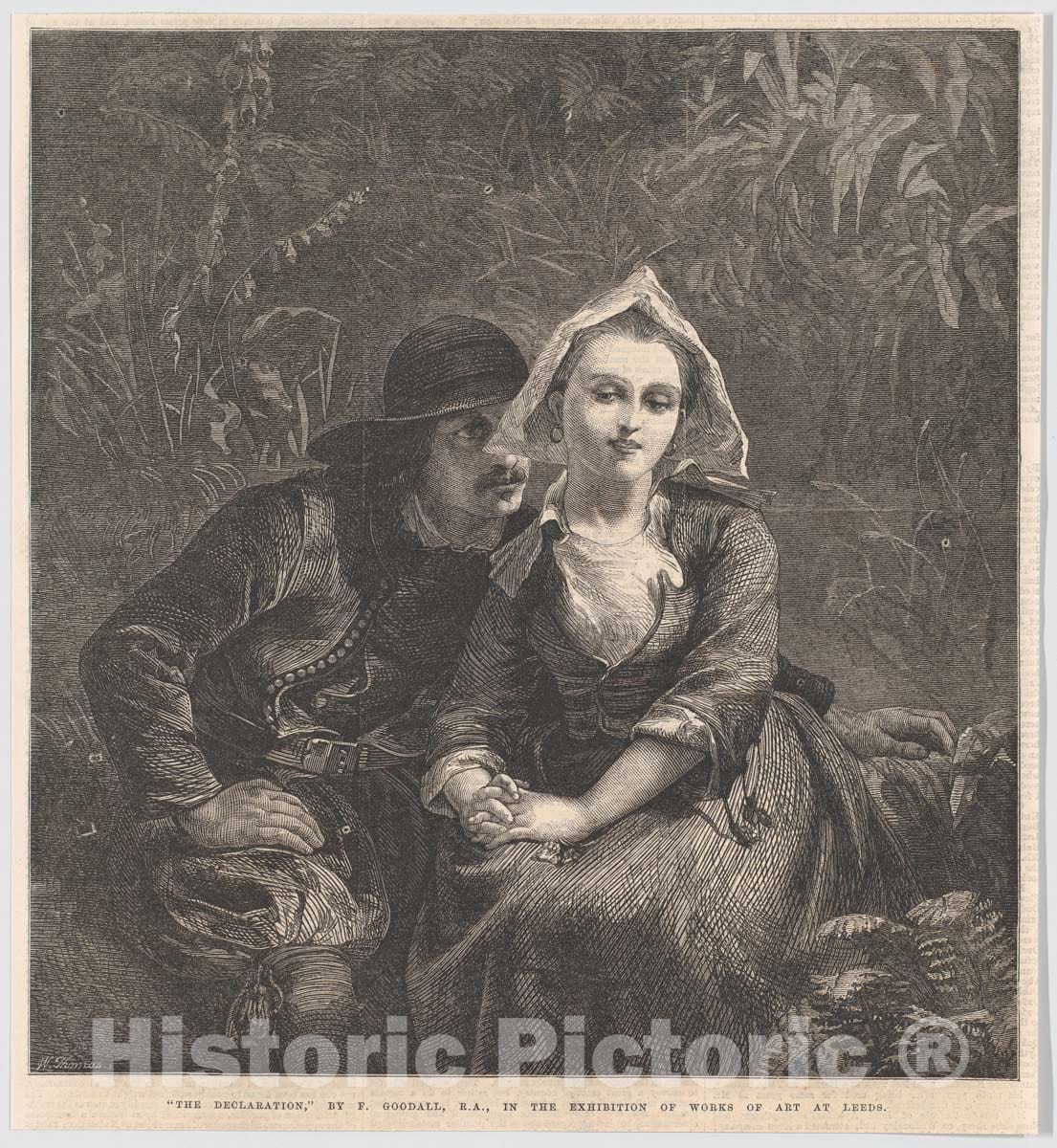 Art Print : William Luson Thomas - The Declaration, from Illustrated London News : Vintage Wall Art