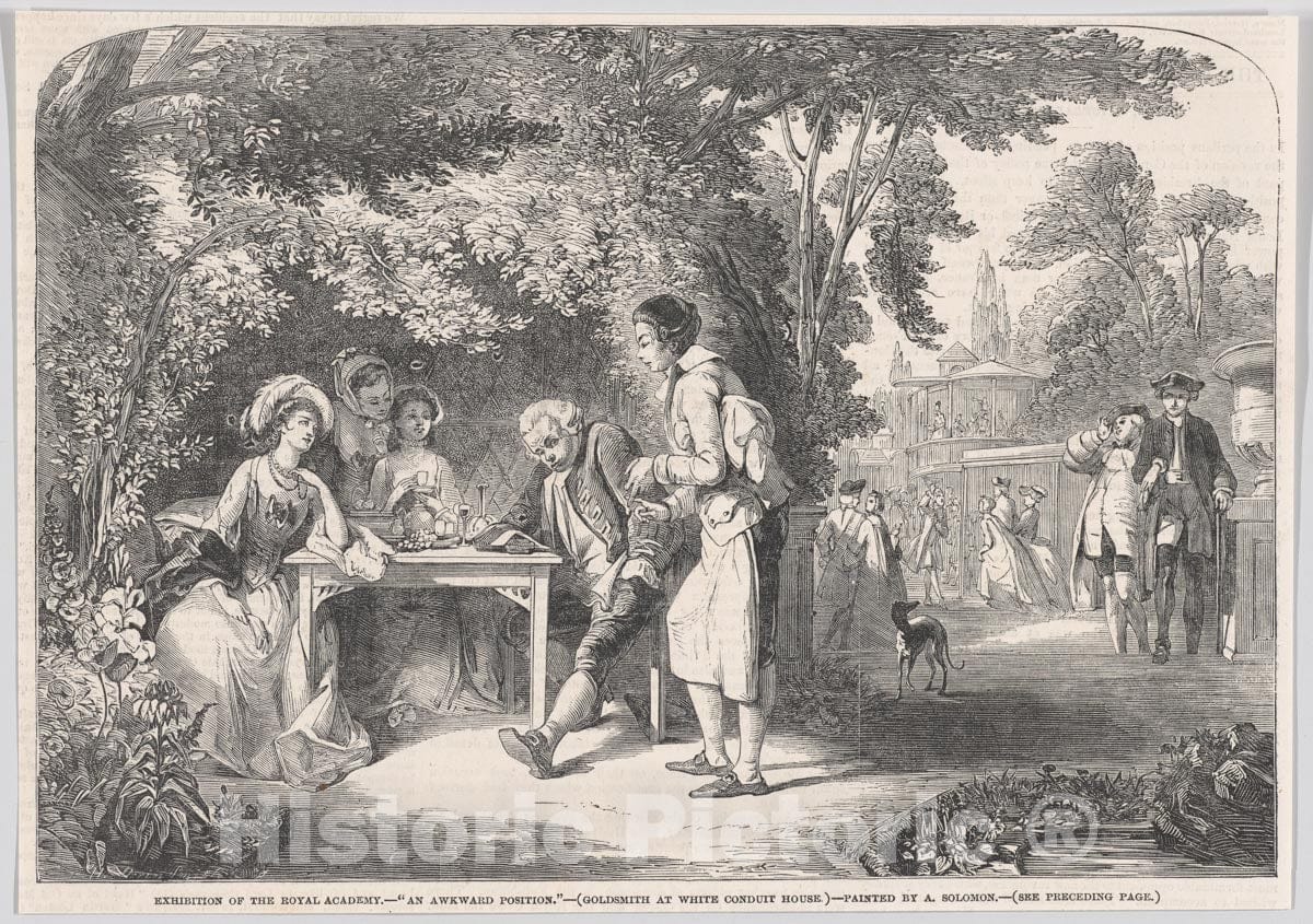 Art Print : Harvey Orrin Smith - an Awkward Position, from Illustrated London News : Vintage Wall Art