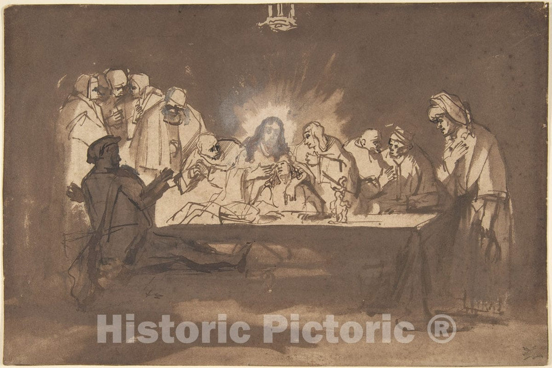 Art Print : Philips Koninck - Last Supper : Vintage Wall Art