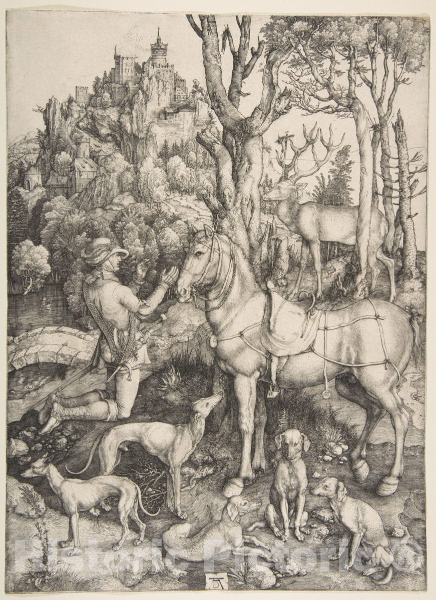 Art Print : Albrecht Dürer - Saint Eustace - 430651 : Vintage Wall Art