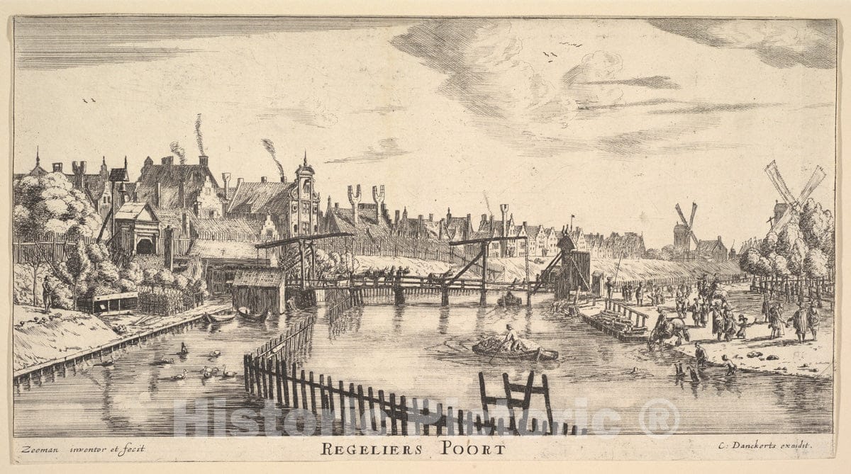 Art Print : Reinier Nooms, Called Zeeman - Regeliers Poort : Vintage Wall Art