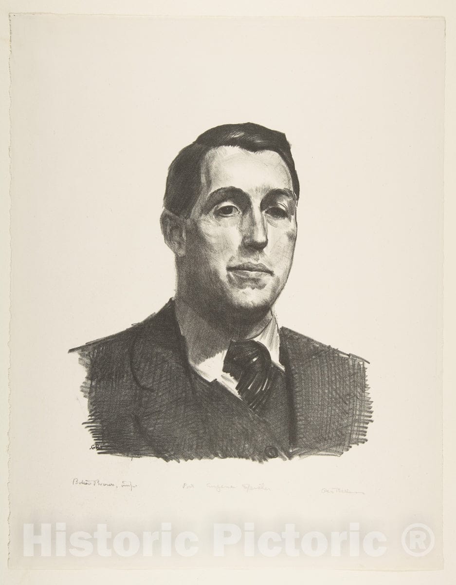 Art Print : George Bellows - Portrait of Eugene Speicher, First Stone : Vintage Wall Art