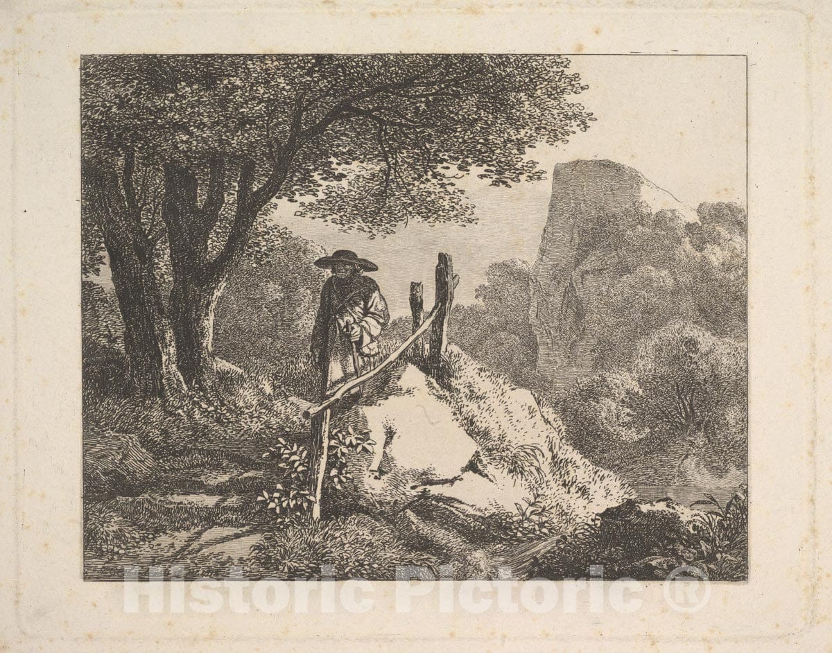 Art Print : Johann Christoph Erhard - A Shady Enclosure of Trees 2 : Vintage Wall Art