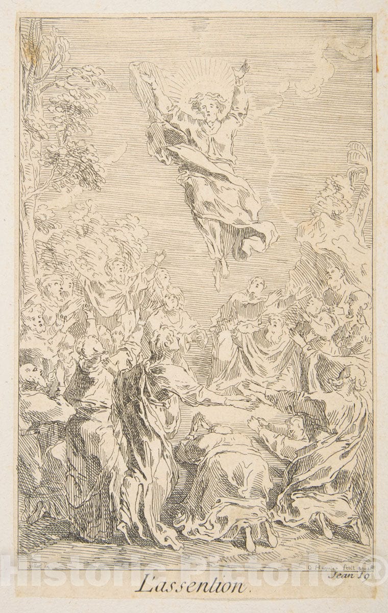 Art Print : Claude Gillot - Ascension : Vintage Wall Art