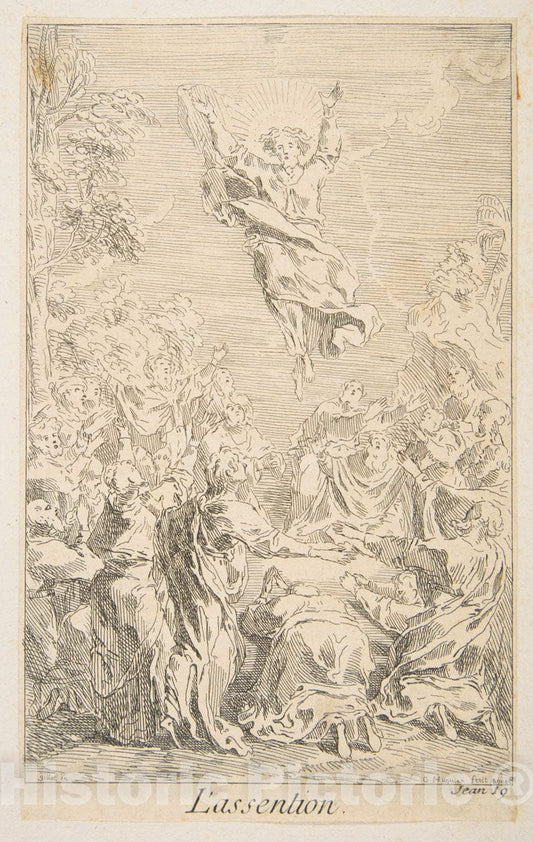 Art Print : Claude Gillot - Ascension : Vintage Wall Art