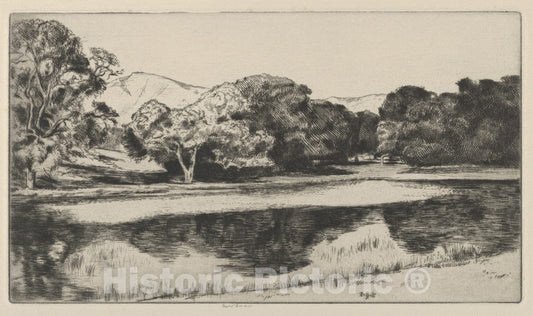 Art Print : Ernest Haskell - Large Pool : Vintage Wall Art