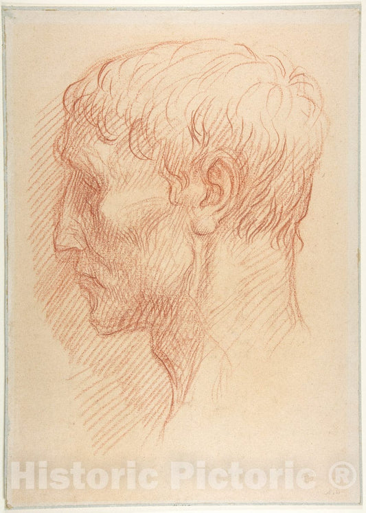 Art Print : Alphonse Legros - Head of a Quarryman : Vintage Wall Art
