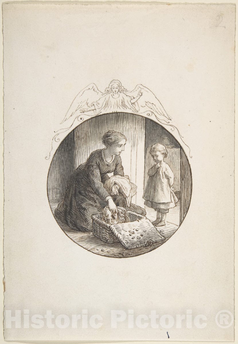 Art Print : Lorenz Frølich - Mother and Child : Vintage Wall Art