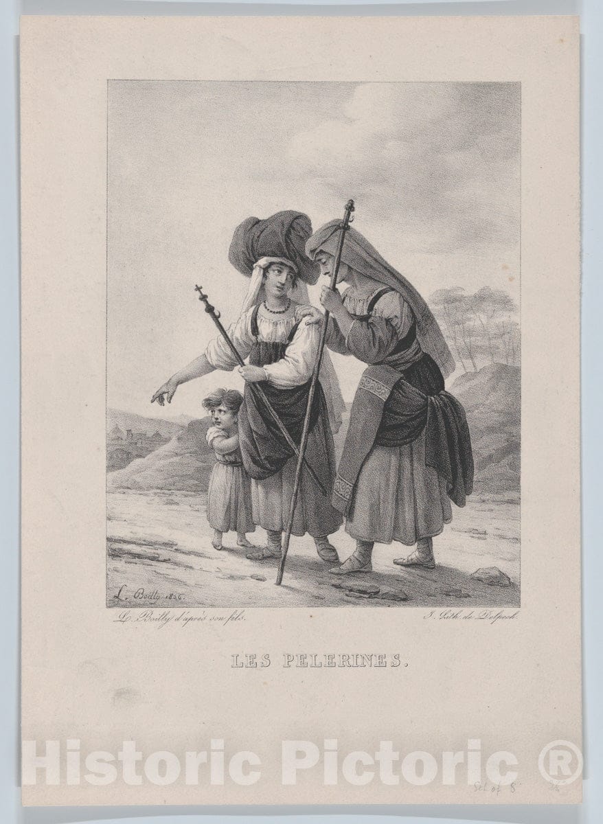 Art Print : Louis Léopold Boilly - The Pilgrims : Vintage Wall Art