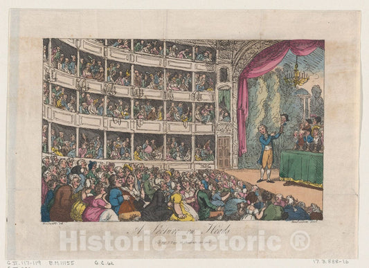 Art Print : Thomas Rowlandson - Frontispiece, from A Lecture on Heads by George Alexander Stevens : Vintage Wall Art