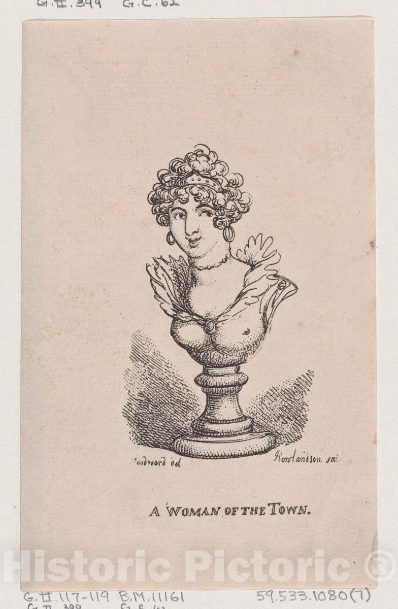Art Print : Thomas Rowlandson - A Woman of The Town : Vintage Wall Art