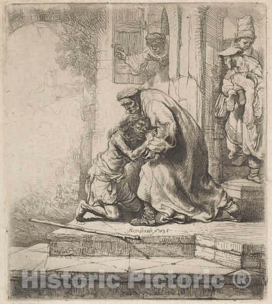 Art Print : Rembrandt (Rembrandt Van Rijn) - The Return of The Prodigal Son : Vintage Wall Art