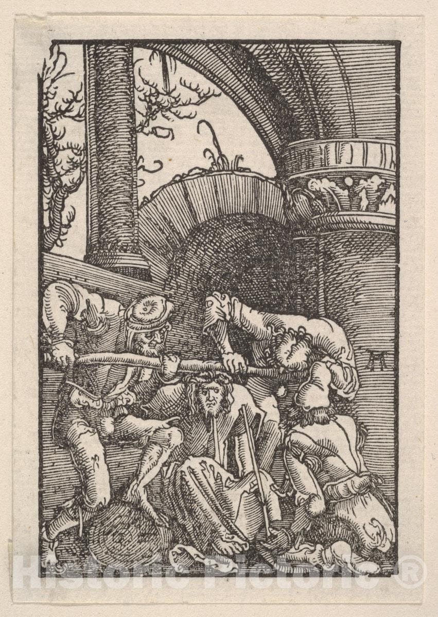 Art Print : Albrecht Altdorfer - The Crowning with Thorns, from The Fall and Salvation of Mankind Through The Life and Passion of Christ : Vintage Wall Art