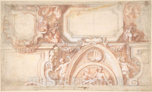 Art Print : Matías Arteaga y Alfaro - Ceiling Design : Vintage Wall Art