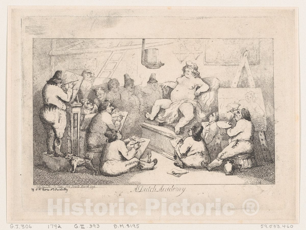 Art Print : Thomas Rowlandson - Dutch Academy : Vintage Wall Art