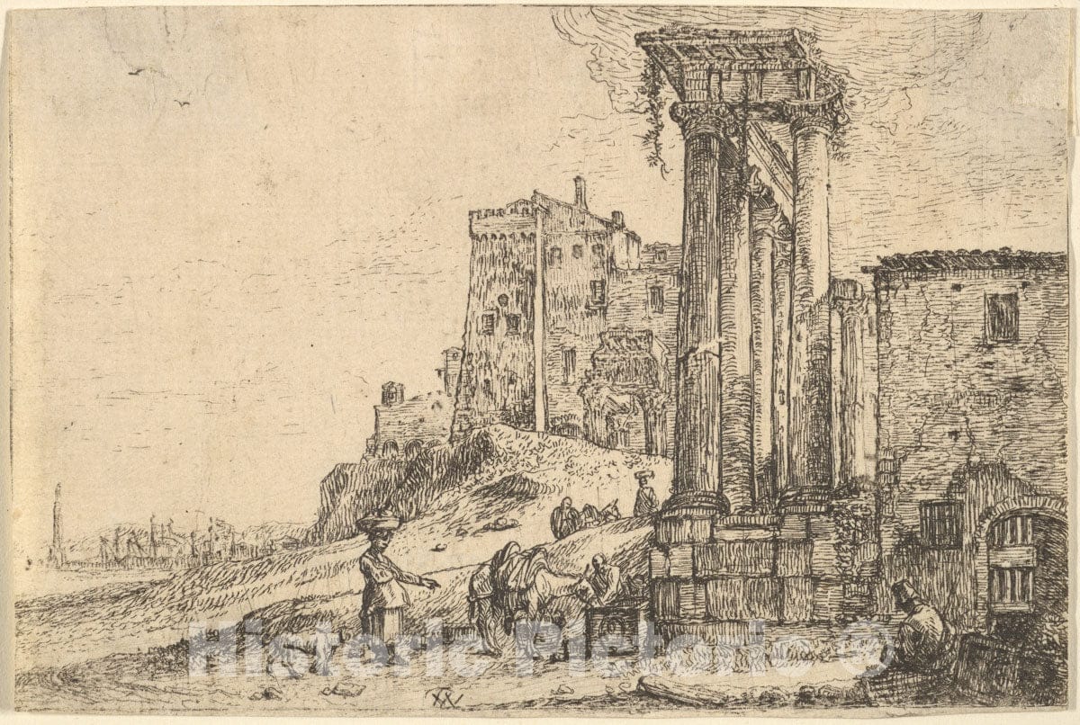 Art Print : Thomas Wijck - The Collonade : Vintage Wall Art